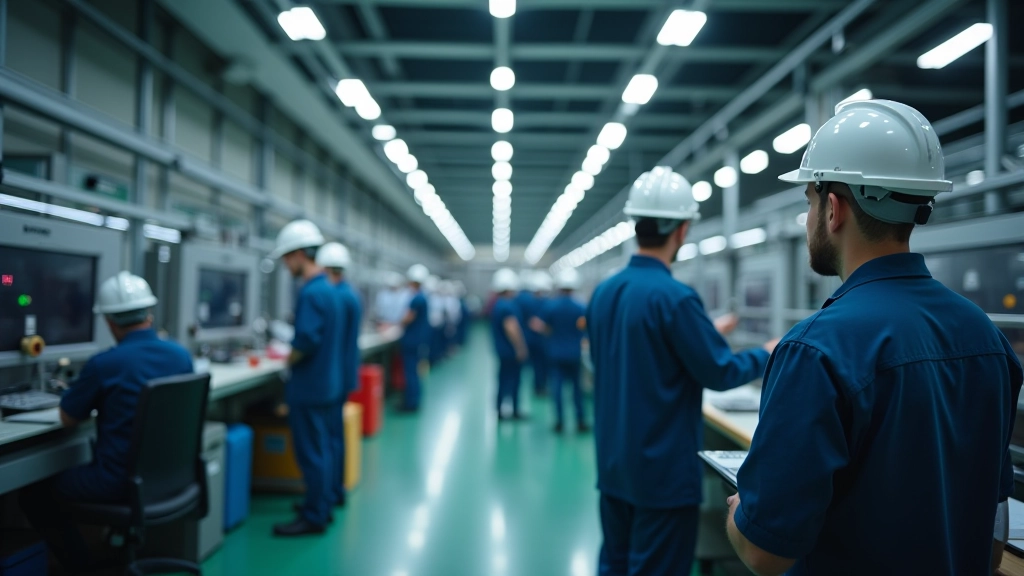 Deutsche Produktionsanlage mit modernen Überwachungssystemen